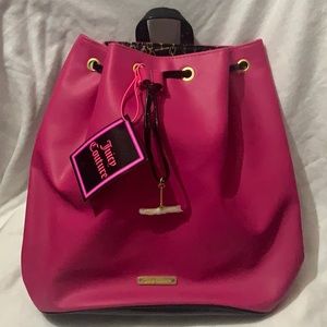 Hot Pink Drawstring Backpack by Juicy Couture